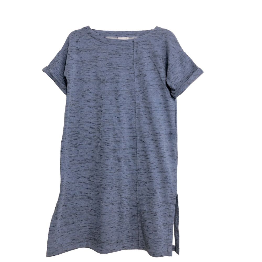 Pure Jill‎ J.Jill short sleeve tunic dress side slits women's size XS blue tones